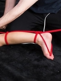 Luna Kobayashi thoroughly enjoying rope bondage teasing and vibrator play