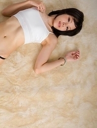 Skinny and leggy babe Ryo Yuuki slowly teasing you with her feet, ass, and pussy