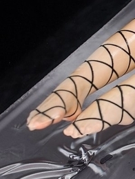 Pantyhose-wearing chick Yukari Toudou gets her legs fucked brutally right here