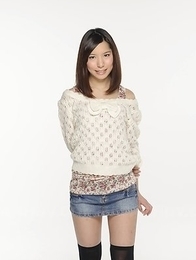 Kurara Makise looks so hot in a white sweater