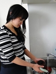 Hot Asian Risa Kurokawa takes panties off