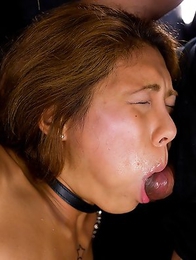 Japanese-American Nanami Sugisaki parties hard all the time but she wasnt prepared for todays face fuck party.