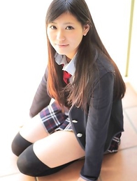 Saemi Shinohara is sexy schoolgirl in uniform and socks